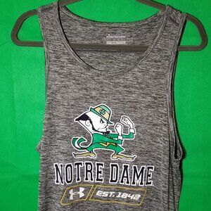 Under Armour University Of Notre Dame Fighting Irish Tank Top Shirt Adult Medium